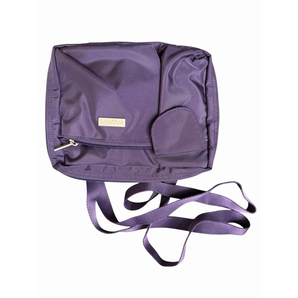 Travelon Purple Crossbody Bag Adjustable Strap Inner Pockets Zipper Accent